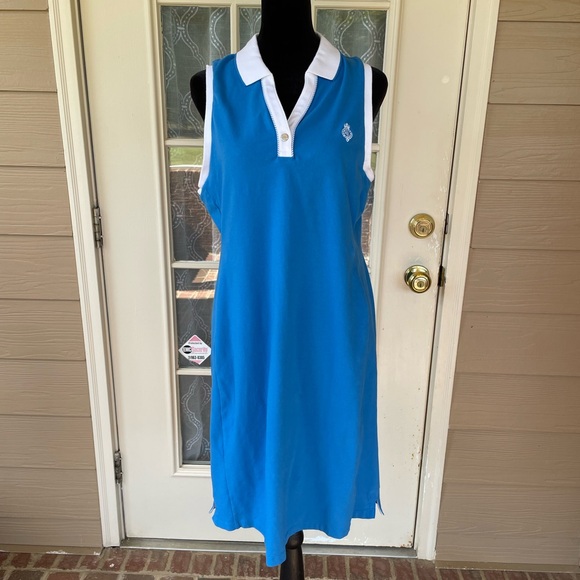 Ralph Lauren Blue and White Tennis Dress - Picture 1 of 4
